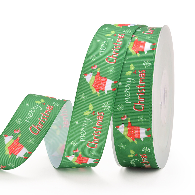 Wholesale Merry Christmas Ribbon Gift Packing Grosgrain Ribbon ...