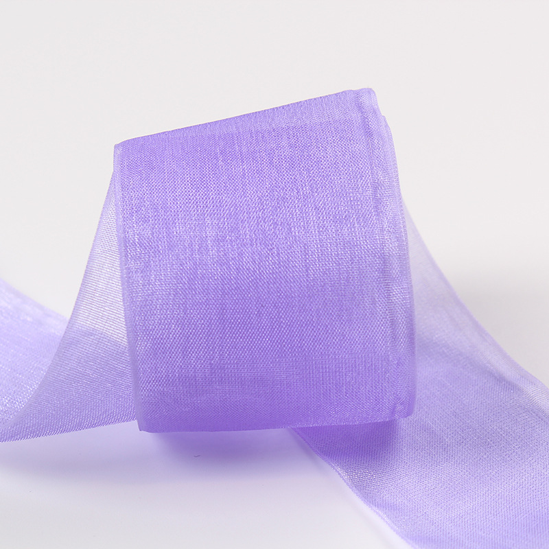 190 colors available 100% nylon organza ribbon/sheer ribbon