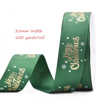 1 Yard Christmas Ribbon Printed Grosgrain Ribbons For Gift